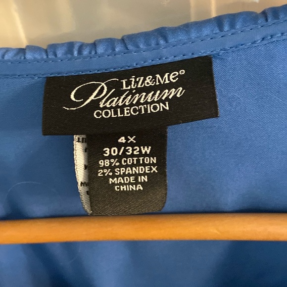 4X Catherines Cotton Jacket with Statement Collar, Front Zip, and Pockets - Picture 5 of 13